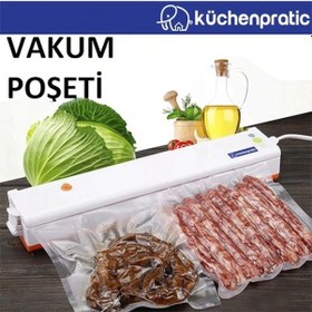 Resim Küchen Pratic Tırtıklı Vakum Makinesi Poşeti 18X30Cm 30 Adet 