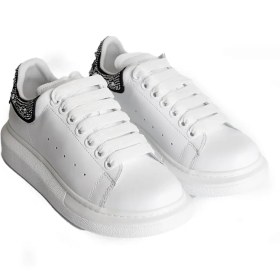 Resim Alexander McQueen White-Black Sneaker For | Unisex 