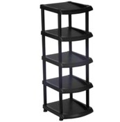 Resim 5DM 5 Katlı Tekli Ayakkabılık Plastik Siyah 