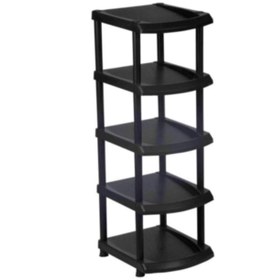 Resim 5DM 5 Katlı Tekli Ayakkabılık Plastik Siyah 