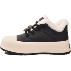 Resim GAMELU Siyah İçi Küklü Bağcıklı Soğuğa Dirençli Kadın Sneaker Chizy Z 