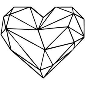 Resim Genel Markalar Byr002 Geometrik Kalp Sticker Oto Motor Laptop Duvar Folyo Sticker 30X27 Cm [Efsngrck] 