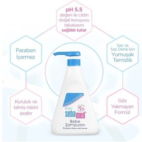 Resim Sebamed Bebek Şampuanı 500ml Pompalı Yenidoğanlar İçin 5 Li Set 