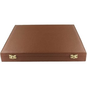 Resim Açık Kahverengi Koleksiyonluk 11'li Deri Tesbih Kutusu 