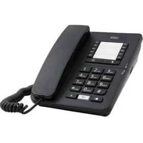 Resim Karel Kablolu Masaüstü Telefon TM142 Ekransız Siyah Ergonomik Tasarım ile Hızlı Arama Tuşları 