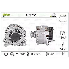 Resim Valeo 12V Alternatör Dinamo 180 A L-Dfm Vw N11.697 