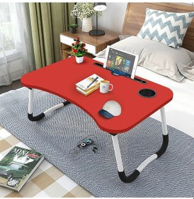 Resim Portatif Atlantik Kırmızı Renk Laptop Sehpası Katlanabilir 
