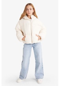 Resim Defacto Kapüşonlu Mont Kız Çocuk F5876a826sper233 Ekru-er233 