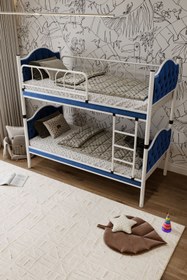 Resim ARGİMO Melis Çift Katlı Metal Ranza Ve Karyola 90x200 