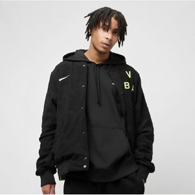 Resim Nike Team 31 Courtside Nba Lightweight Full-snap Fastener Erkek Ceket Siyah 