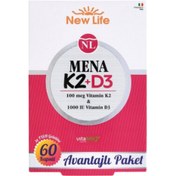 Resim NEW LİFE Mena K2 + D3 60 Kapsül 