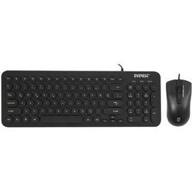 Resim Everest KM-01K Siyah Usb Klavye + Mouse Set 
