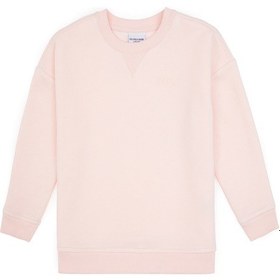 Resim U.S. Polo Assn. Kız Çocuk Açık Pembe Şardonlu Bisiklet Yaka Basic Sweatshirt 50316810-VR078 