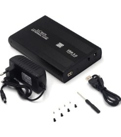 Resim Alfais 4765 3.5 Inç SATA USB 3.0 Bağlantılı Harici HDD Harddisk Kutusu 8TB Destekli 