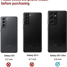Resim Arka Arka Cam Yedek Samsung Galaxy S21 Ultra 5G için Önceden Takılmış Yapışkan ve Onarım Alet Kitleri (Phantom Siyah) 