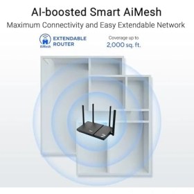 Resim TeknoKapsül RT-BE50 Wifi7 BE3600 Wifi7 Dual-Band Extendable Router 