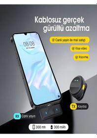 Resim Lightining Girişli 300mah Dijital Göstergeli 2.4g Kablosuz Çift Yaka Mikrofonu Pro++ 