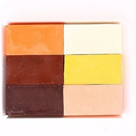 Resim Colorz 6'lı Ten Renkleri Doğal Balmumu Sert Blok Pastel Boya Seti 