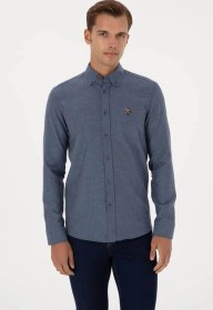 Resim U.s. Polo Assn. Akıs025k İndigo Erkek Gömlek 2225603 İndigo 