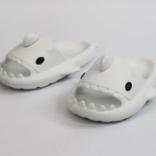 Resim Afrodit Giyim Köpekbalığı Beyaz Unisex Tam Ortopedik Terlik Shark Slides Cocuk 