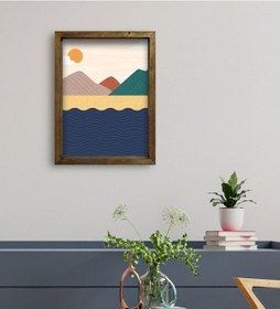 Resim Bk Gift Otel Odası Konseptli Doğal Masif Ahşap Çerçeveli Tablo 45 (551119886) 