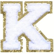 Resim arredamento Termos Uyumlu K Harfi Beyaz Sticker 