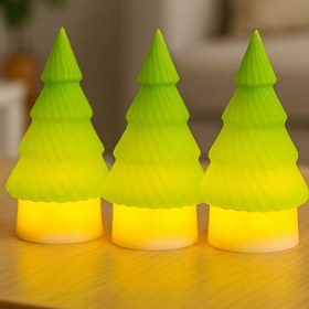 Resim objehouse 3D LED Işıklı Dekoratif Çam Ağacı – Gece Lambası – Yılbaşı Süsleme 