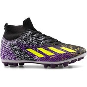 Resim Sportaç Çoraplı Unisex Halısaha Ve Çim Zemin Kramponu 102k Siyah - Mor 