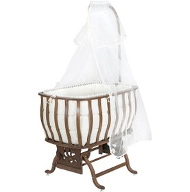 Resim Setaymobilya Doğal Ağaç Beşik, Otantik Sallanan Beşik + Uyku Seti - Setay 