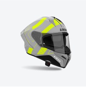 Resim Aıroh Matryx Scope Yellow Matt Kask Gri Sarı 