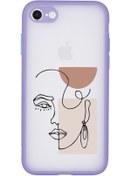 Resim mooodcase Iphone 7 Uyumlu Kamera Lens Korumalı Women Art Desenli Lüx Telefon Kılıfı 