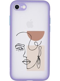 Resim mooodcase Iphone 7 Uyumlu Kamera Lens Korumalı Women Art Desenli Lüx Telefon Kılıfı 