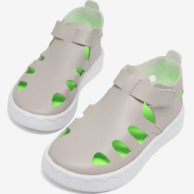 Resim Tonny Black Çocuk Unisex Gri Hafif Tabanlı Rahat Cırtlı Sandalet 