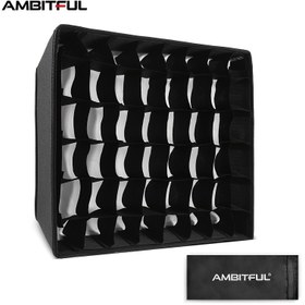 Resim Ambitful P60C LED Video Işığı Difüzörü, Bal Petek Yumuşak Kutu, 26.92cm x 20.83cm, Siyah, Şarj Edilmemiş, Elektronik Bileşenler veya Ana Kartı Olmadan, Videolar İzlemek İçin, Akıllı Telefon Uyumlu, Akıllı Telefon Aydınlatması | Şık Siyah Bitiş | Bal Petek Tasarımı 