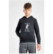 Resim Cs Go Hard Baskılı Unisex Çocuk Kapüşonlu Siyah Sweatshirt 