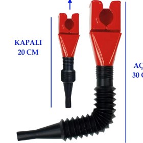 Resim Nzb Plastik Bidon Ağzı Akrobat Huni Mazot Sıvı Yağ Benzin Su Pratik Boşaltma Körüklü Oynar Uçlu 