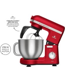 Resim AyrStore Mastermaid Chef Pro Çift Kollu Stand Mikser Kırmızı 1750 W 