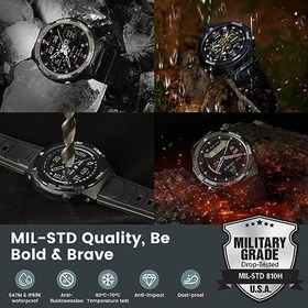 Resim KOSPET Kadın Erkek Akıllı Saat, 50 Gün Pil Ömrü 1,3 inç Ekran Daima Aktif AMOLED 5ATM Su Geçirmez Çağrı SMS, Fitness İzleyici 70 Mod Spor Uyku Takibi Kalp Hızı Android iOS 