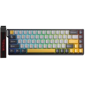 Resim Aula Win68 He Max Manyetik Klavye Rapid Trigger Wing Chun Switch 8000hz Rgb Tkl Hot Swap Oyuncu Klavyesi Sarı 
