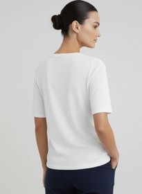 Resim Ekru Bisiklet Yaka Triko Bluz - EKRU / S 