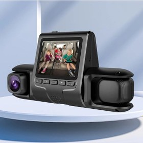 Resim Araç Kamera Dash Cam Glr-007 Ön Arka Ve Araç İçi 3 Kamera Dvr 3 İnç Ekran 1080p Hd Araba Kamera 