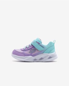 Resim Skechers Skechers Sola Glow - Ombre Deluxe Küçük Kız Çocuk Mavi Işıklı Spor Ayakkabı 303714n Tqlv Mavi 