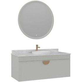 Resim Orka Molino 120 Cm Kaşmir Banyo Dolabı Takımı Navaro/antrasit 