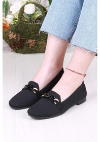 Resim Mehmet Mete 9530 Fashion Tokalı Kadın Babet Sıyah 