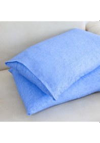 Resim 50x70 Mavi Yastık Kılıfı Pamuk 2'li Set 