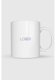 Resim Lover - Loser Tasarımlı Kupa Bardak Beyaz 