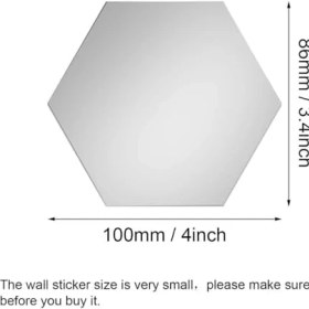 Resim Storemax Data Kablo Düzenleyici, 36 Parça Çıkarılabilir Akrilik Ayna Duvar Çıkartması, Altıgen Yapışkanlı Duvar Aynası, Oturma Odası ve Yatak Odası Dekorasyonu Için (Gümüş, 10 x 8.5 x 5cm) 