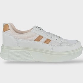 Resim Liger Bağcıklı Kadın Sneaker Ayakkabı BEJ 