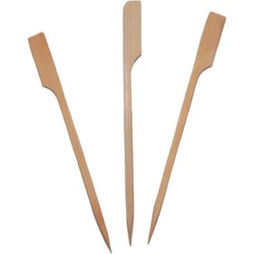 Resim Özel Ahşap Yassı Saplı Çöp Şiş Çubuğu 9 Cm 100 Adet N1128710 Çok Renkli 