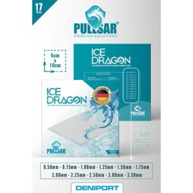 Resim Pullsar Ice Dragon® Thermal/Termal Pad - 100x50 mm | 1,50 mm Kalınlık | 17.0 W/m-K İletkenlik ile Maksimum Soğutma Gücü! 
